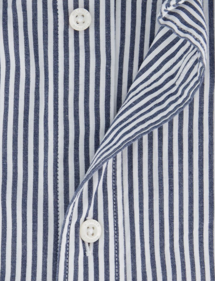 casual overhemd korte mouw blauw Tommy Hilfiger