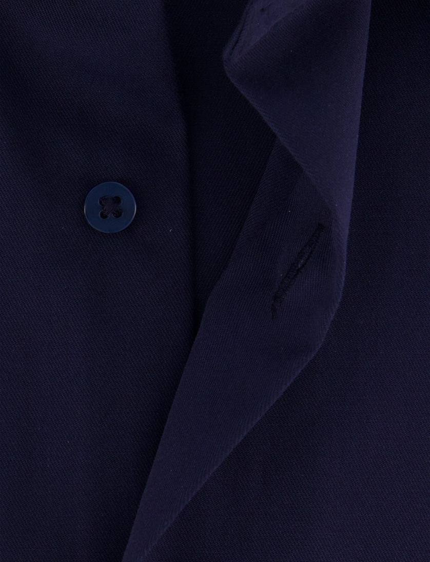 Eterna overhemd donkerblauw strijkvrij