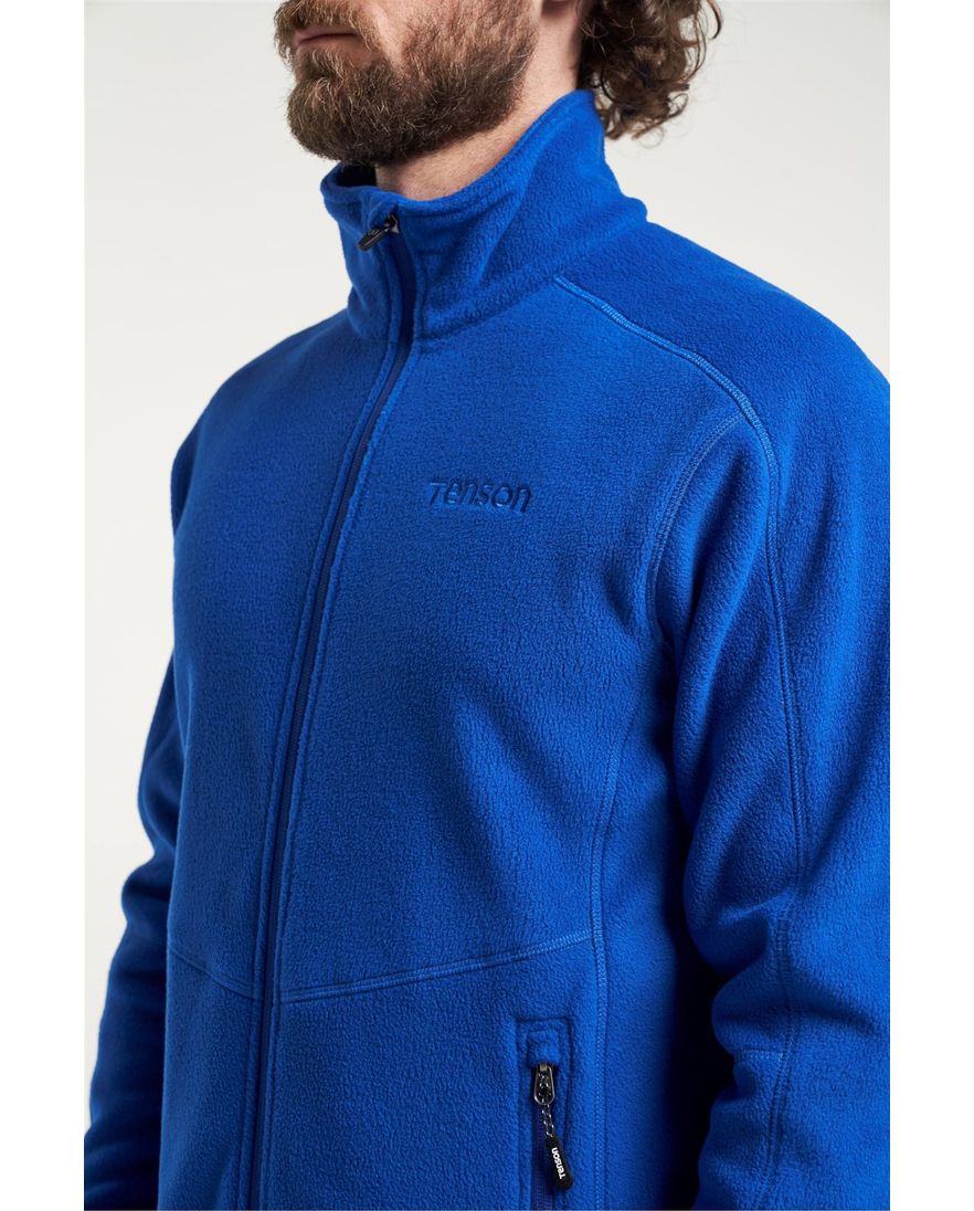 Tenson fleece vest kobaltblauw normale fit