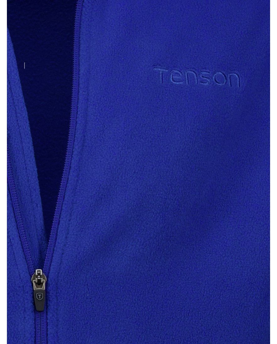 Tenson fleece vest kobaltblauw normale fit