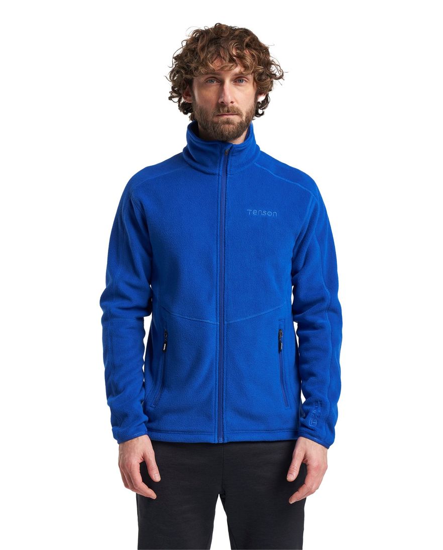 Tenson fleece vest kobaltblauw normale fit