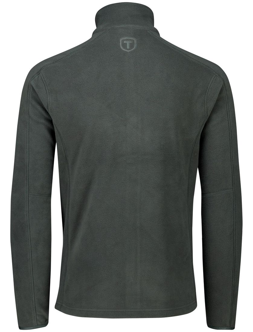 Tenson fleece vest groen effen normale fit