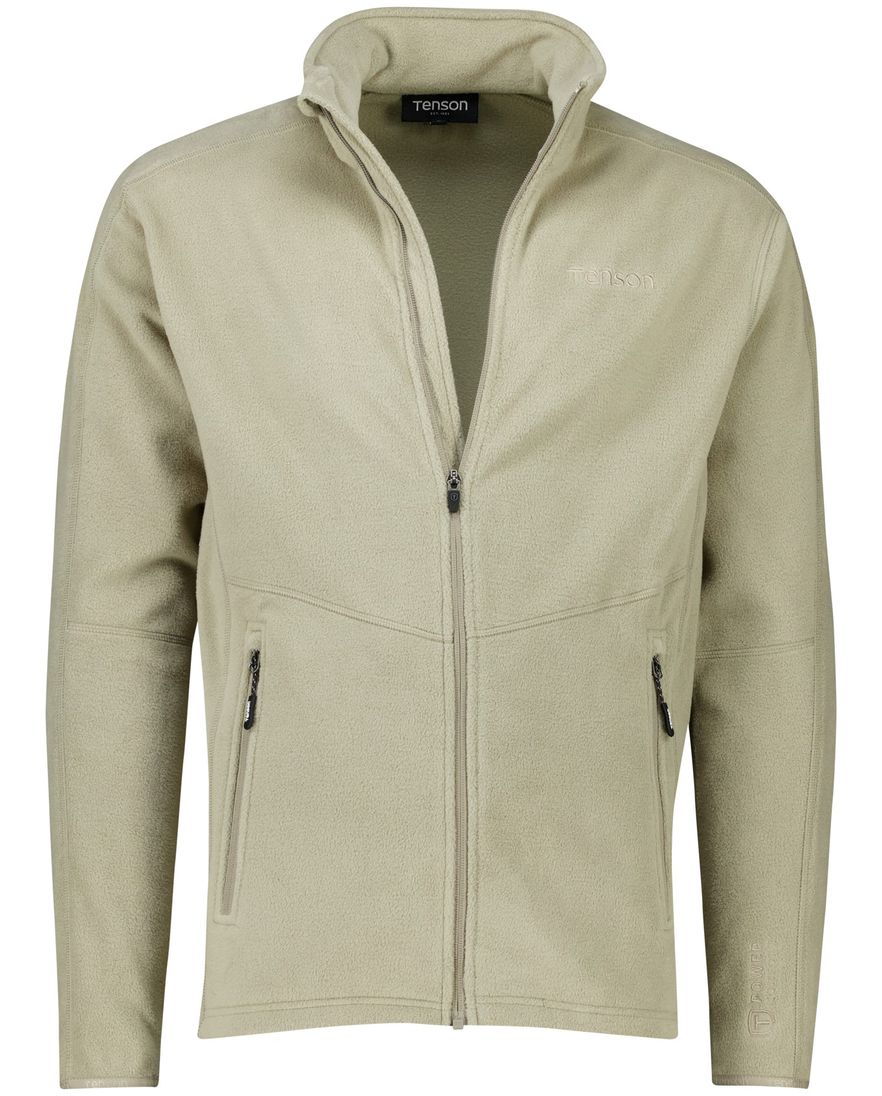 fleece vest Tenson effen beige normale fit