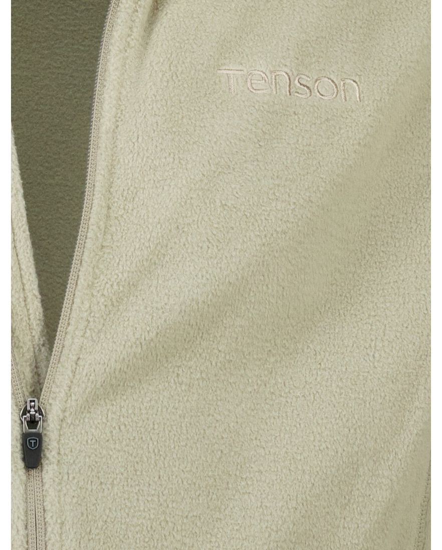 fleece vest Tenson effen beige normale fit