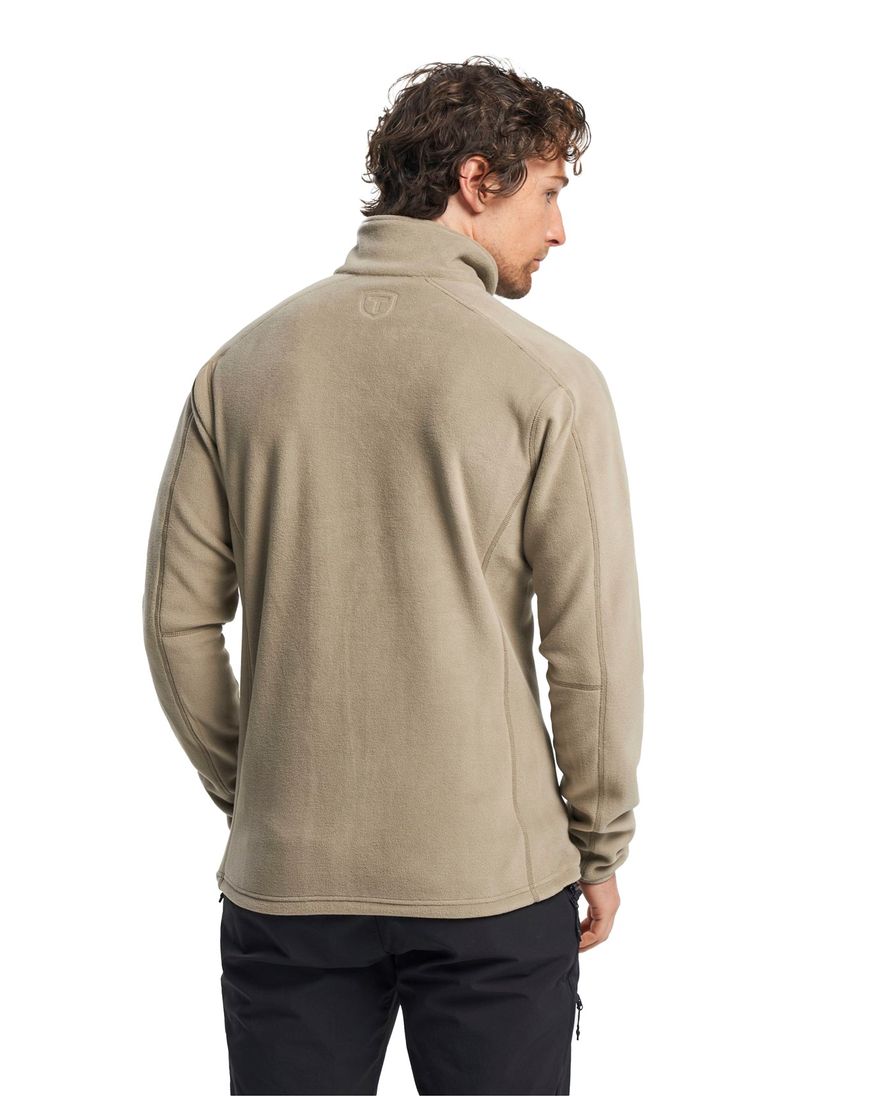 fleece vest Tenson effen beige normale fit