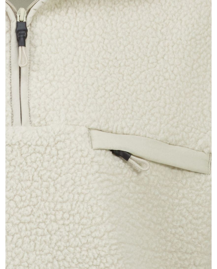Tenson fleece half zip sweater effen beige normale fit