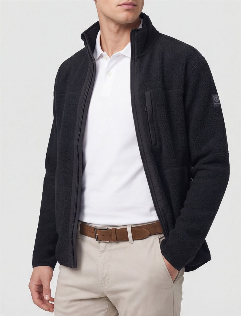 vest Tenson fleece Yoke zwart