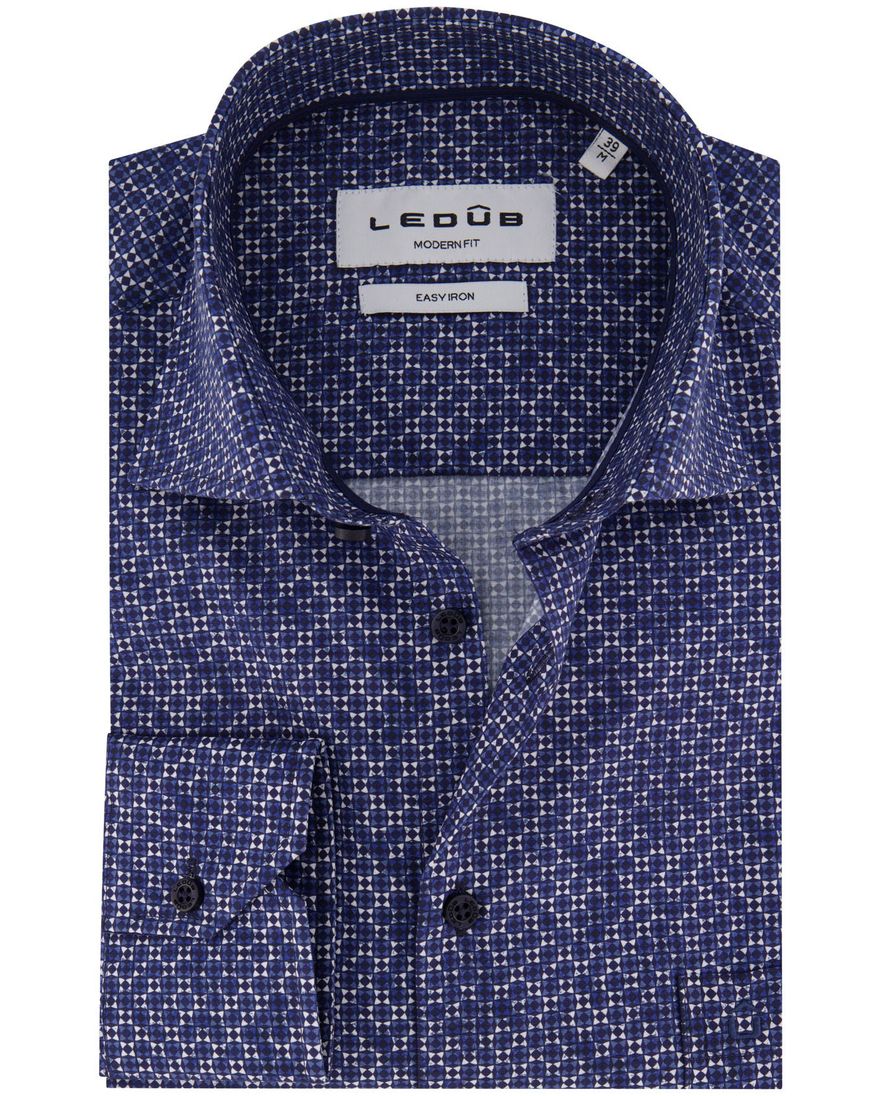 Ledub overhemd blauw Modern Fit