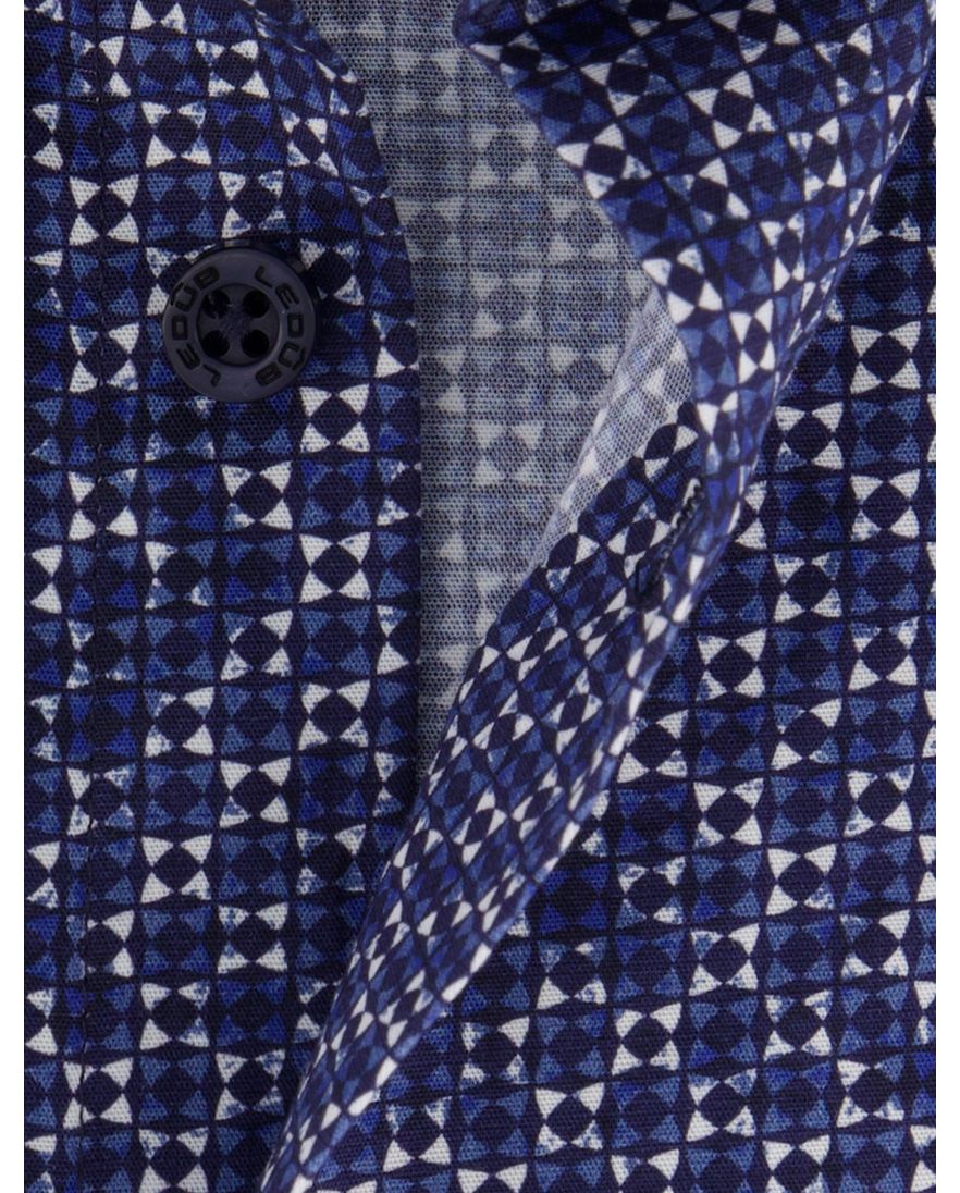 Ledub overhemd donkerblauw mouwlengte 7 Modern Fit