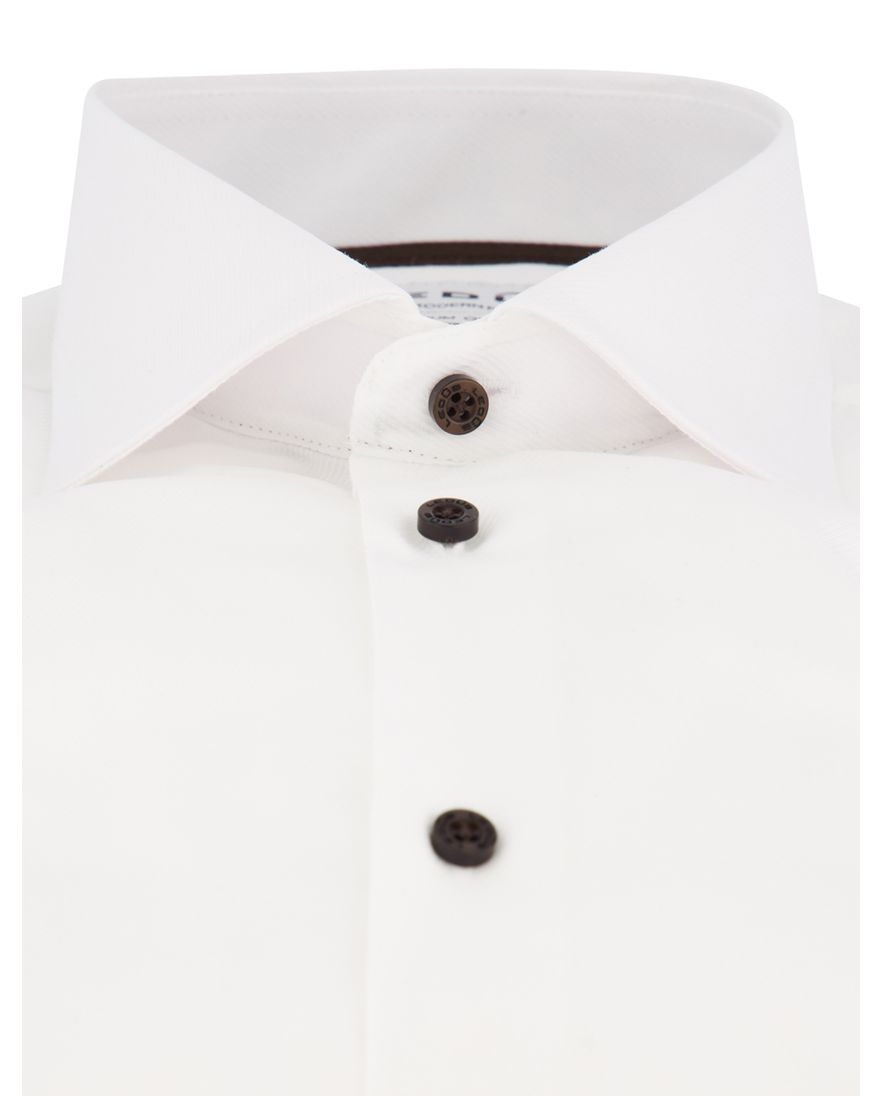 Ledub overhemd wit Modern Fit katoen