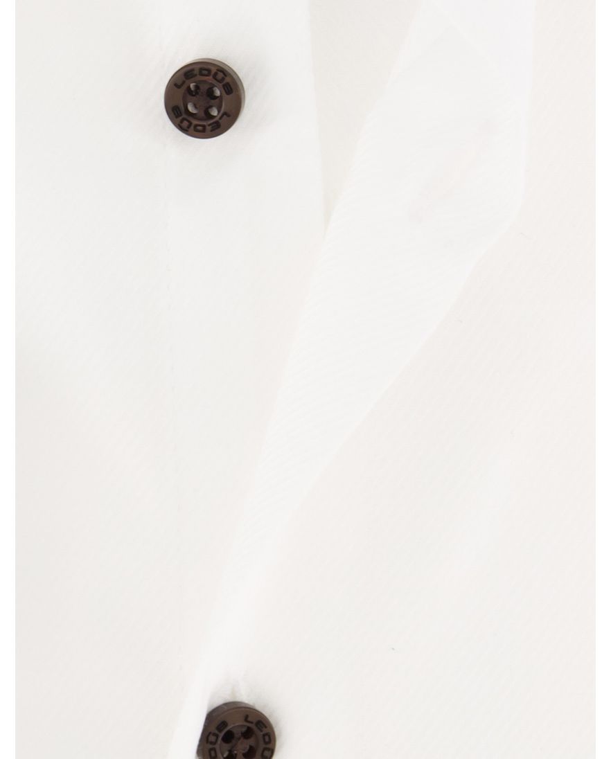 Ledub overhemd wit Modern Fit katoen