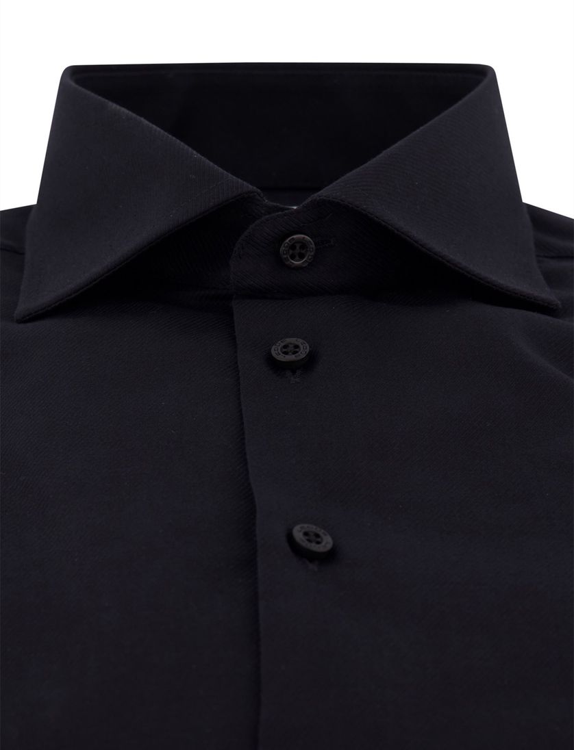 Ledub business overhemd zwart Modern Fit