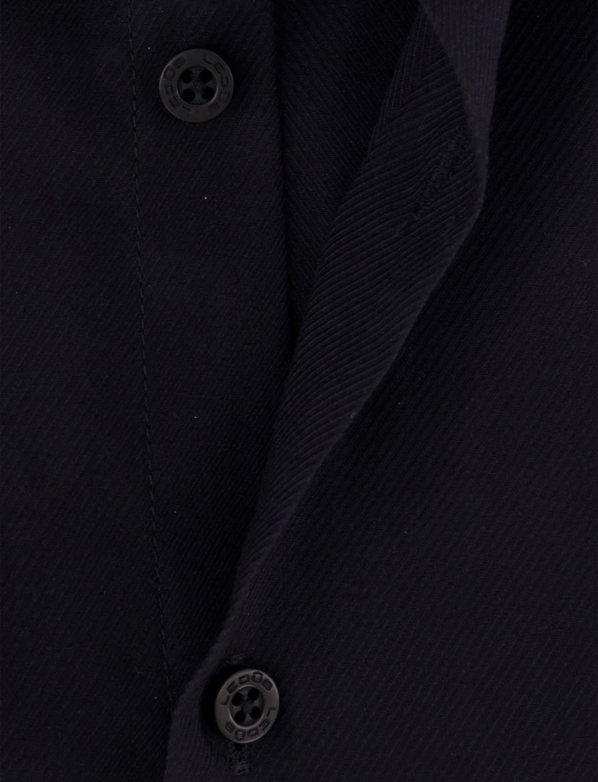 Ledub business overhemd zwart Modern Fit