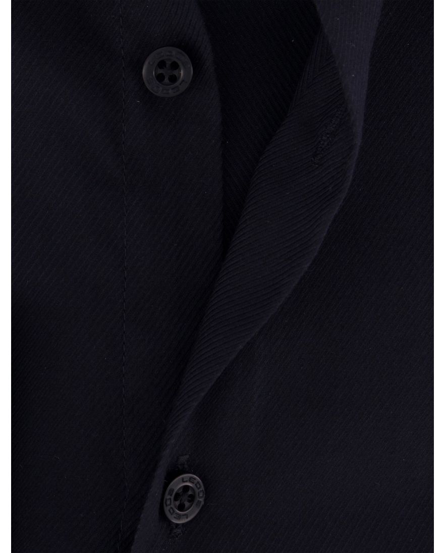 Ledub overhemd Modern Fit mouwlengte 7 zwart