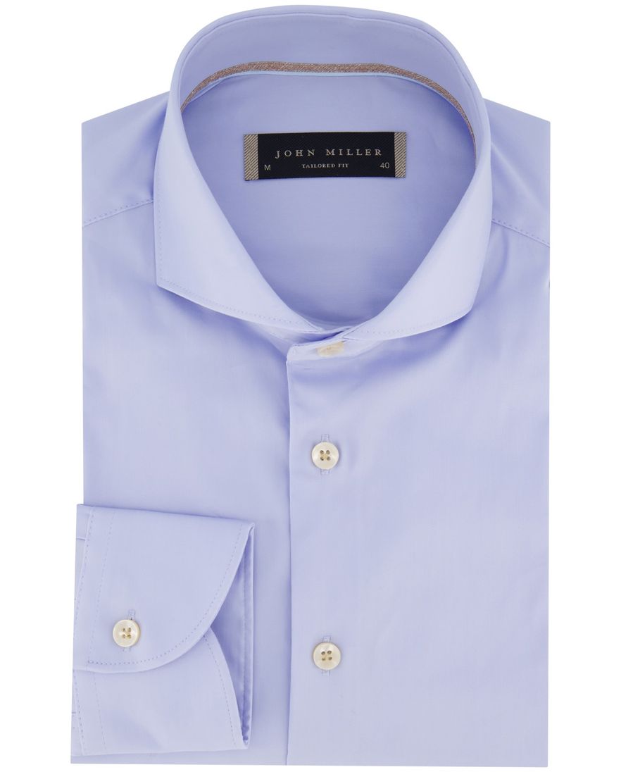 John Miller overhemd lichtblauw effen Tailored Fit