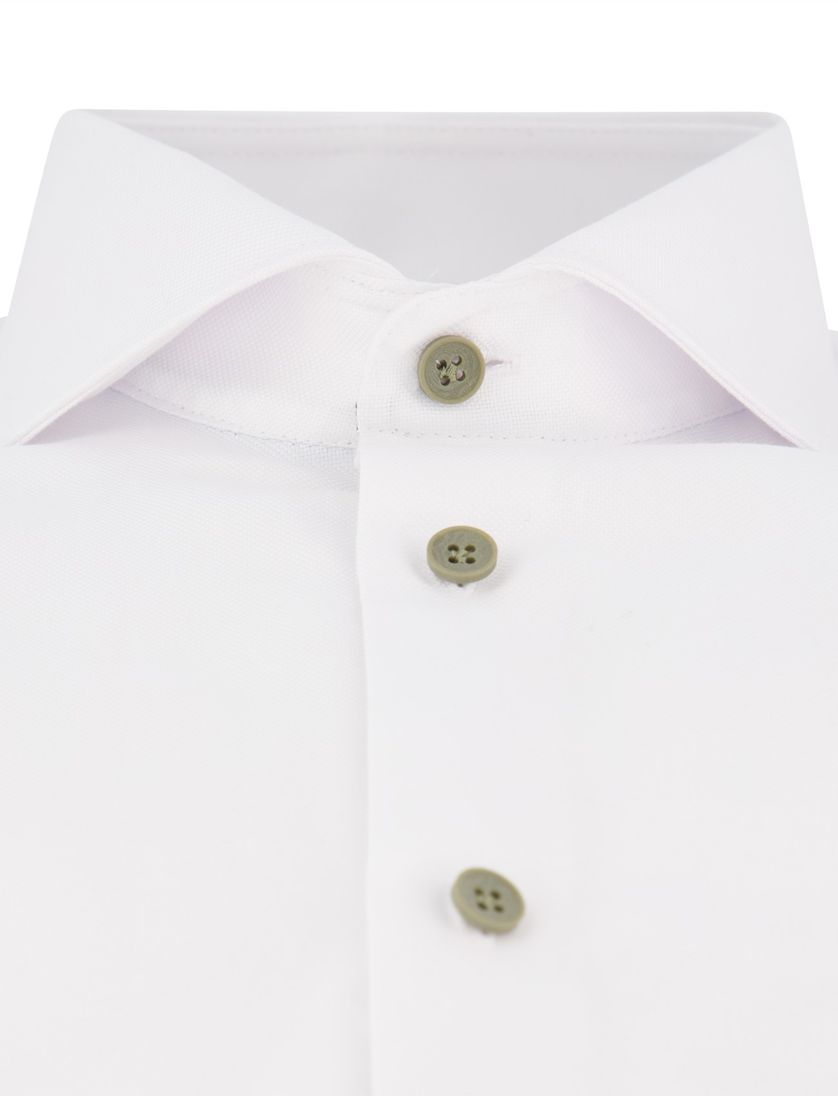 overhemd John Miller Tailored Fit wit mouwlengte 7 katoen