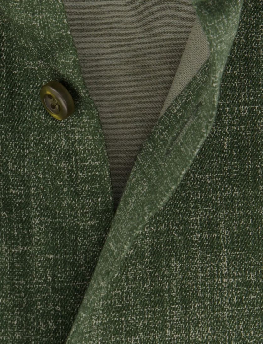 Overhemd John Miller Tailored Fit mouwlengte 7 groen katoen