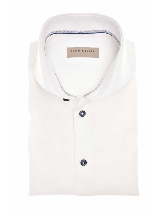 John Miller overhemd wit katoen