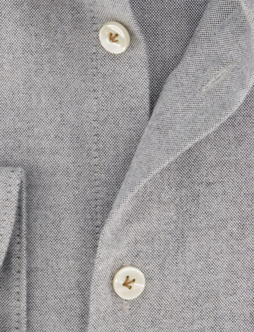 Mouwlengte 7 John Miller grijs knitted overhemd