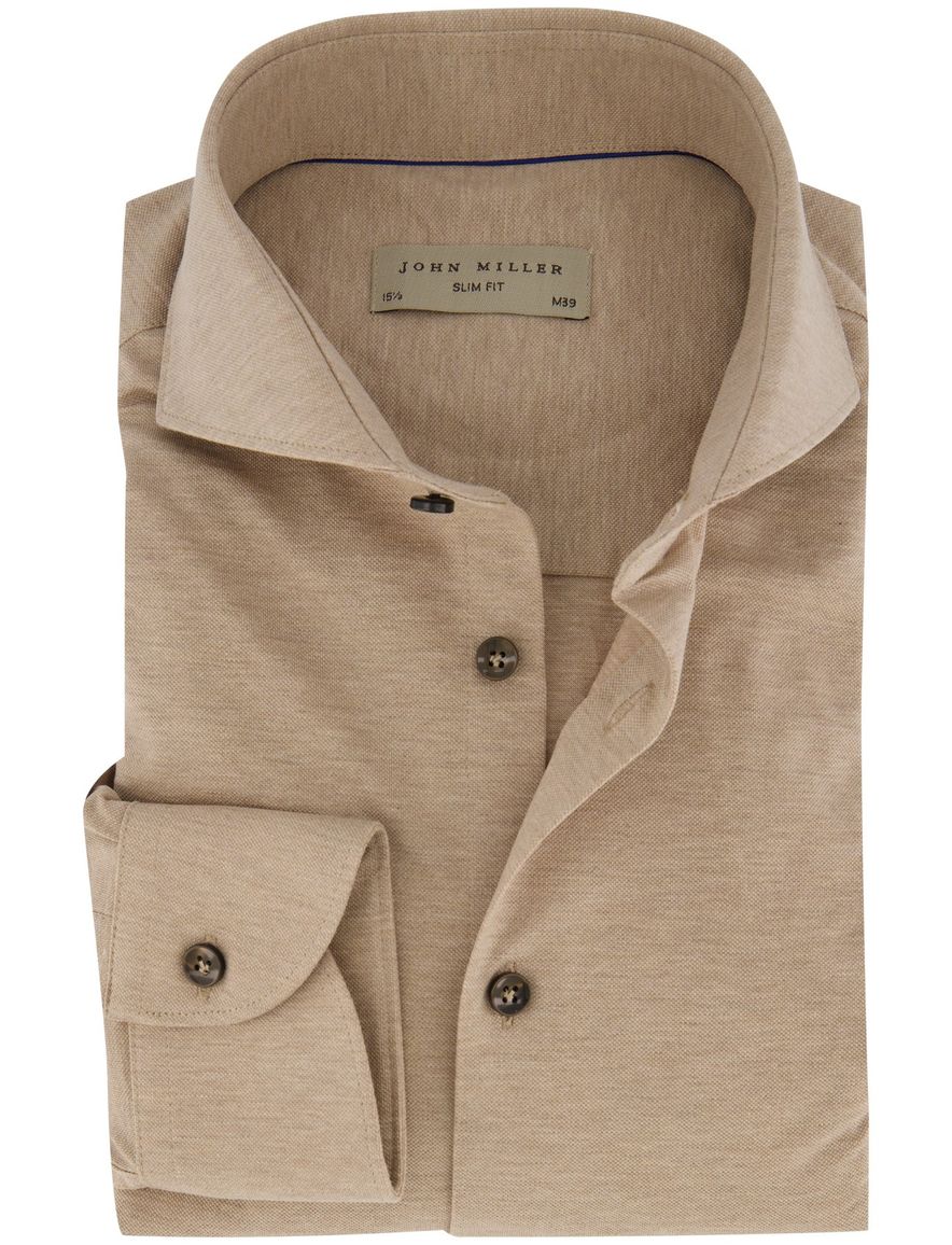 John Miller overhemd beige ml 7 uni