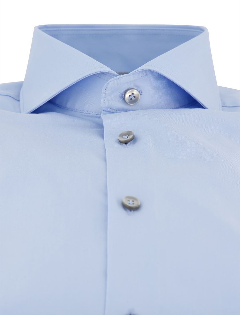 John Miller Tailored fit overhemd lichtblauw ml 7