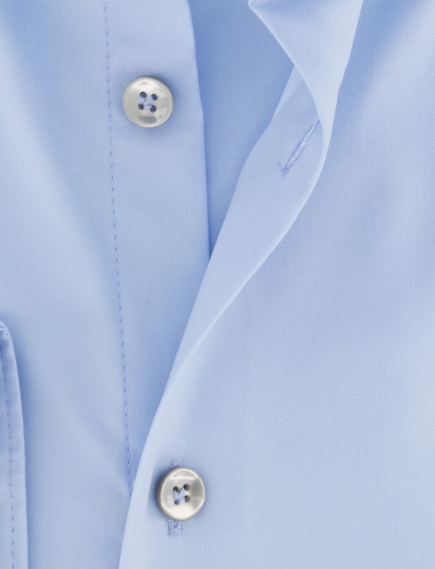 Tailored fit John Miller mouwlengte 7 overhemd lichtblauw