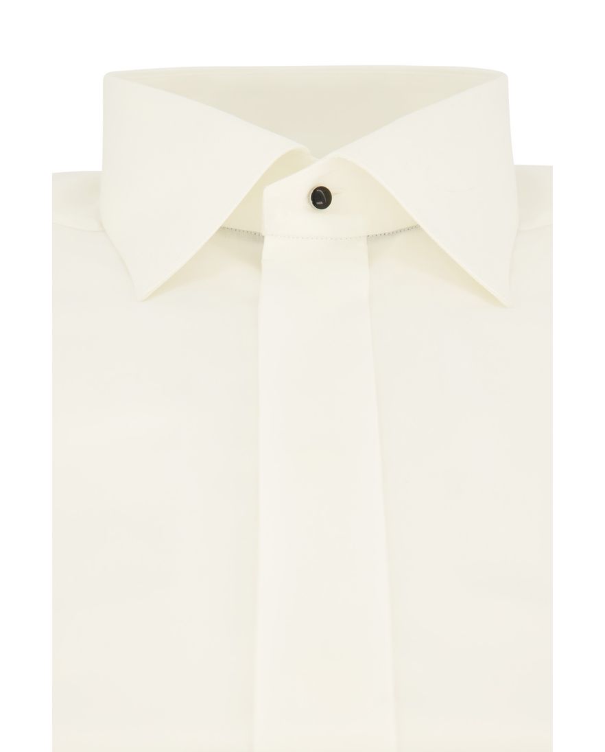 Eton Contemporary Fit smoking overhemd wit effen French Cuff