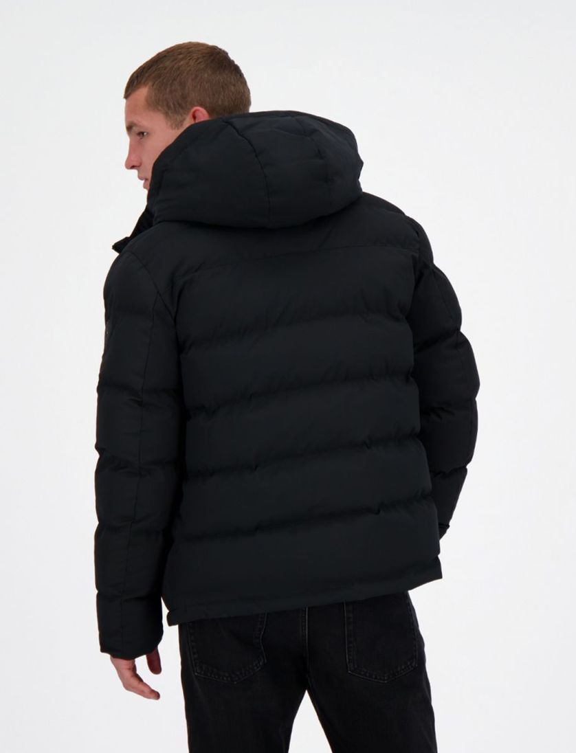 Airforce gewatteerd winterjas effen zwart normale fit