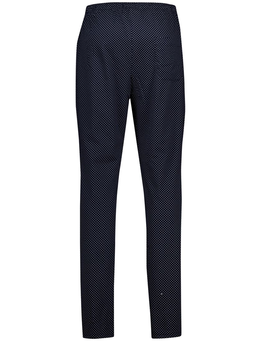 Schiesser Pyjama donkerblauw effen 100% katoen
