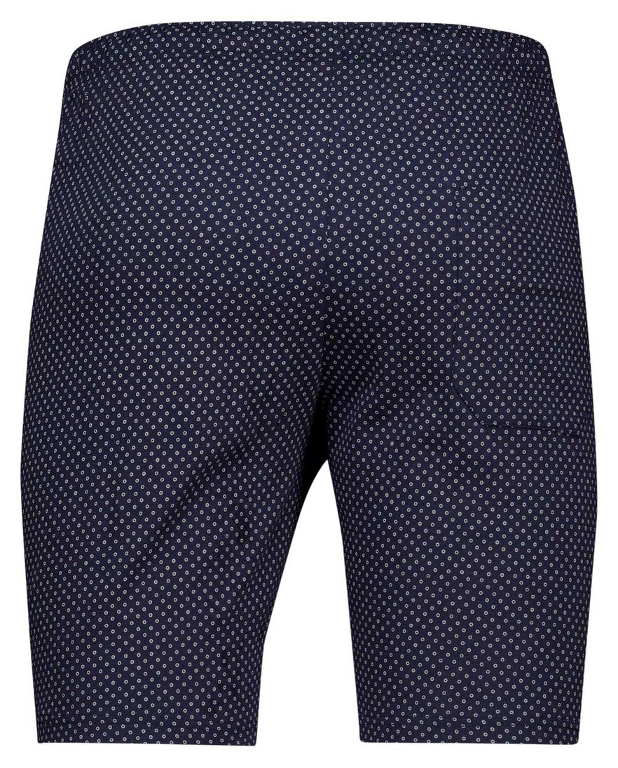 Schiesser Shortama donkerblauw wit Single Jersey