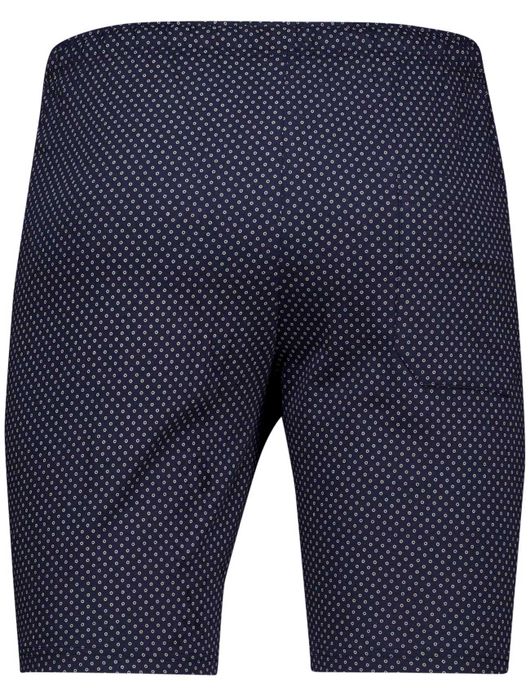 Schiesser Shortama donkerblauw wit