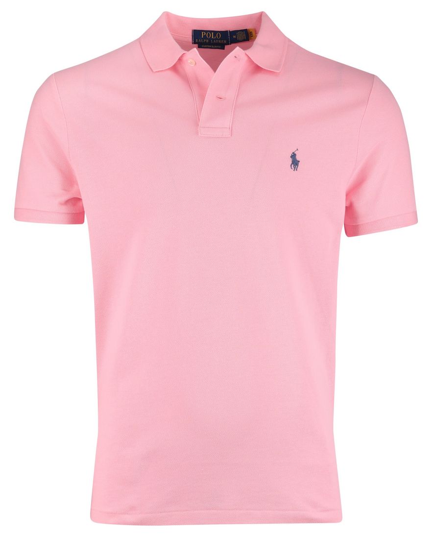 Polo Ralph Lauren polo roze effen normale fit katoen