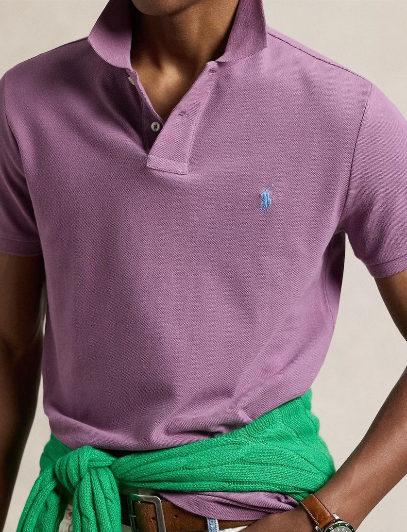 Polo Ralph Lauren polo roze slim fit katoen