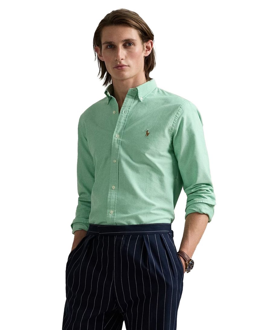 overhemd Polo Ralph Lauren mint groen slim fit
