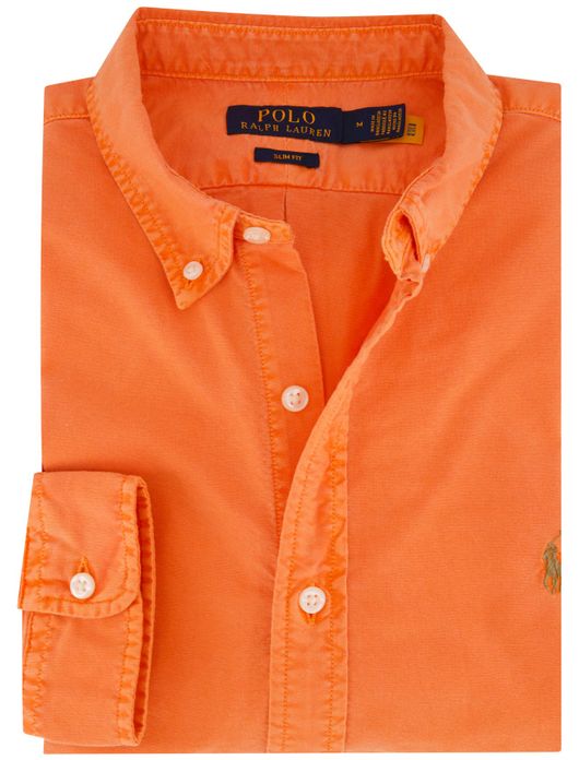 Polo Ralph Lauren overhemd oranje slim fit