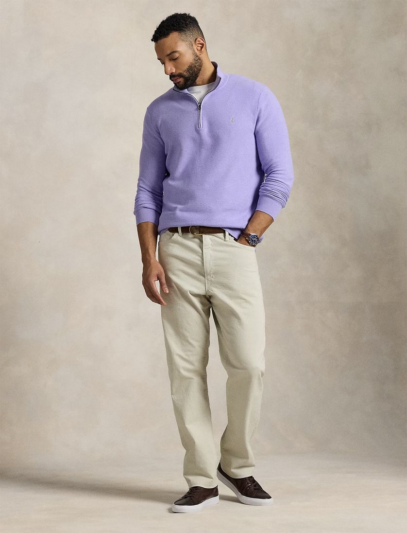Polo Ralph Lauren Big & Tall half zip trui paars