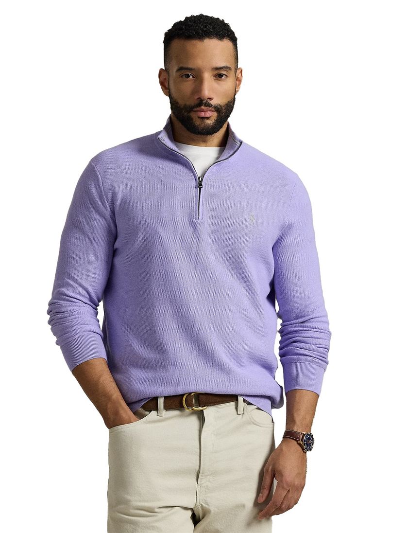 Polo Ralph Lauren Big & Tall half zip trui paars