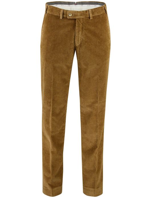 Hiltl pantalon bruin effen katoen normale fit