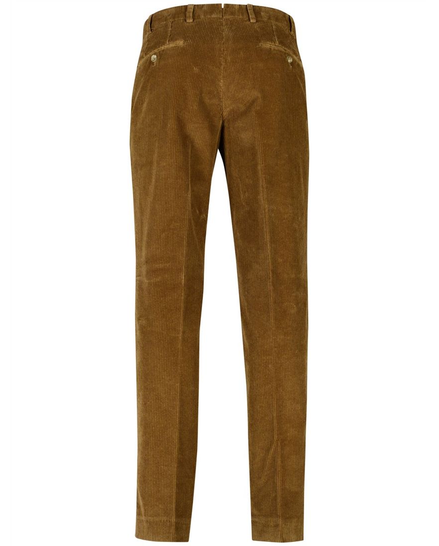 Hiltl pantalon bruin effen katoen normale fit