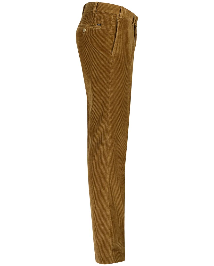 Hiltl pantalon bruin effen katoen normale fit