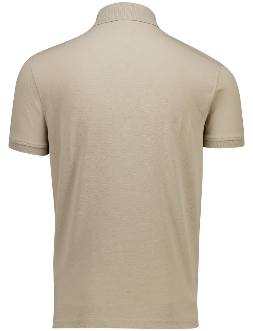 katoenen Tommy Hilfiger polo beige effen normale fit