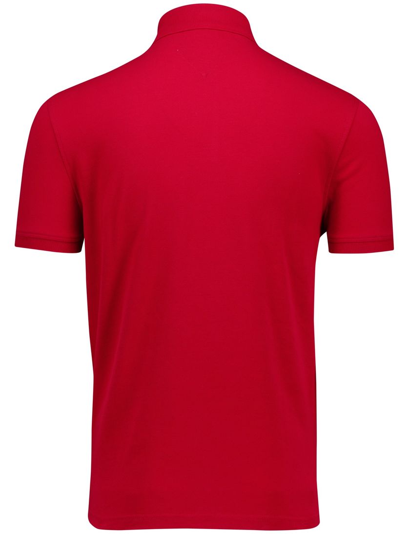 katoenen Tommy Hilfiger polo rood effen normale fit 2 knoops