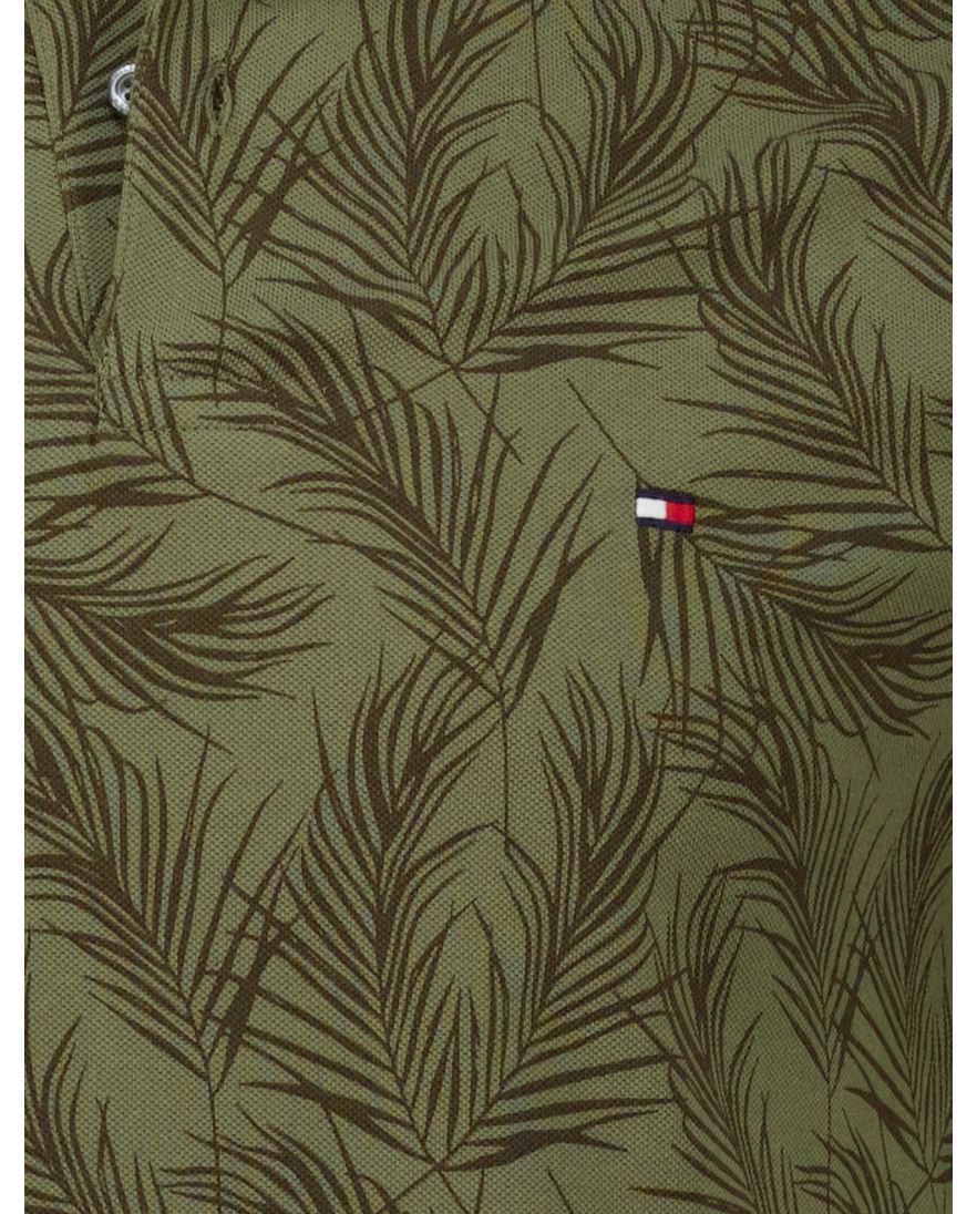 Tommy Hilfiger polo groen geprint katoen normale fit