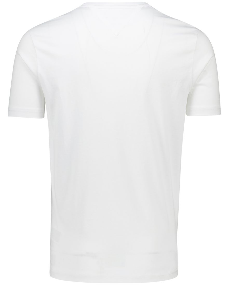 Tommy Hilfiger T-shirt wit opdruk normale fit katoen