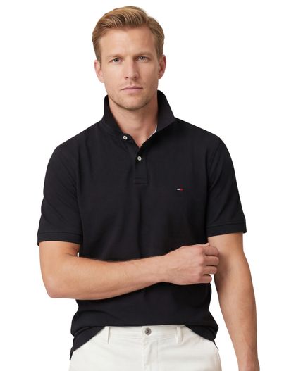 Tommy Hilfiger Tommy Hilfiger polo zwart big & tall