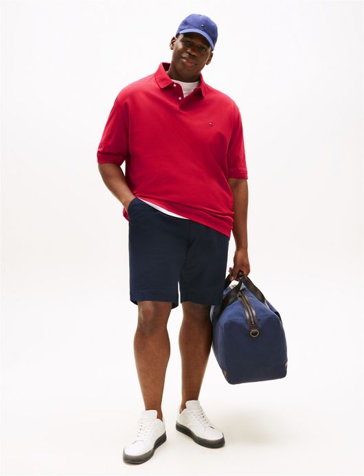 poloshirt korte mouw rood Tommy Hilfiger Big & Tall