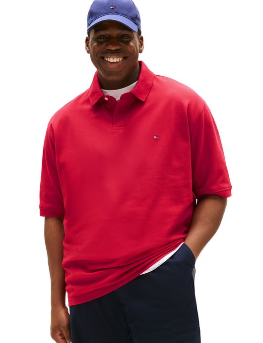 poloshirt korte mouw rood Tommy Hilfiger Big & Tall
