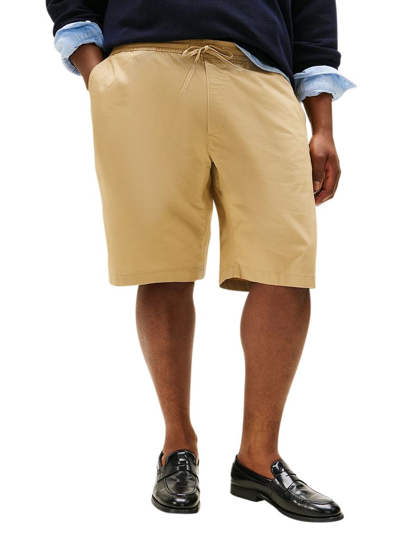 Tommy Hilfiger bermuda big & tall effen beige katoen