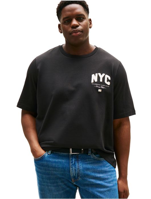 t-shirt zwart Tommy Hilfiger Big & Tall