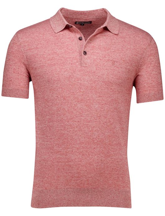 Barbour Buston polo rood korte mouw normale fit